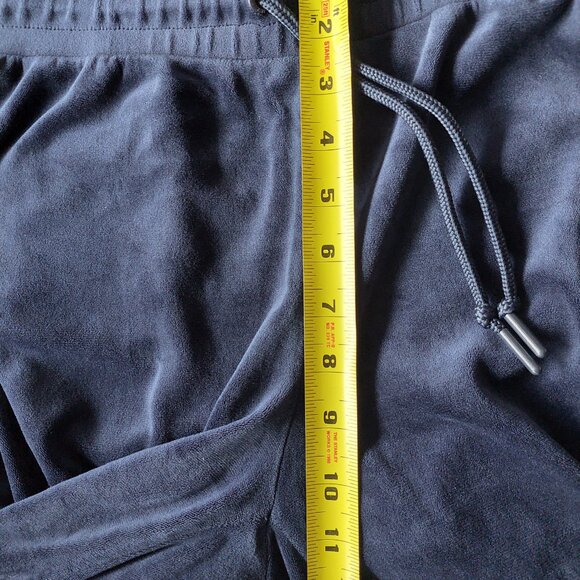 Vintage Navy Blue FILA Velour Tracksuit, Hooded Jacket and Pants Set, M/S - Picture 12 of 13